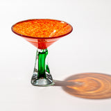 Orange-Green Martini Glass