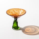 Orange-Aventurine Green Martini Glass