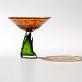 Orange-Aventurine Green Martini Glass