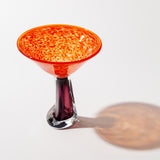 Orange-Brown Martini Glass